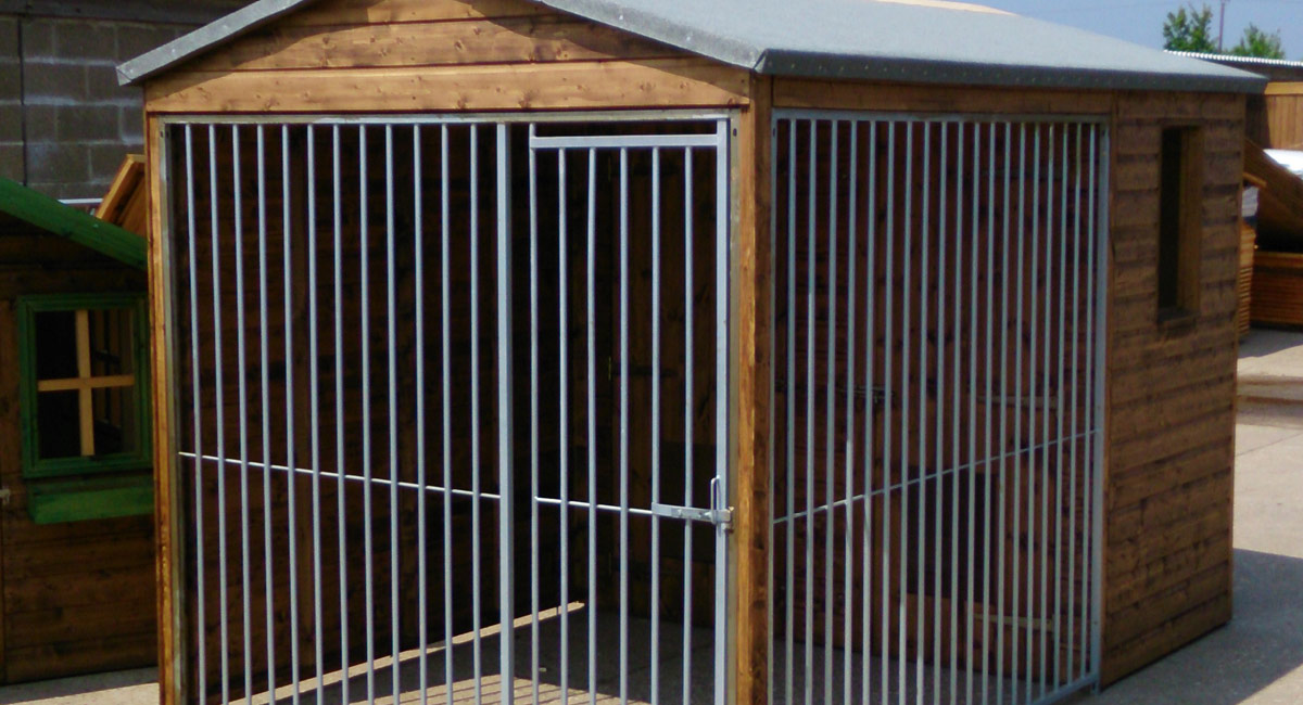 Wooden garden kennel